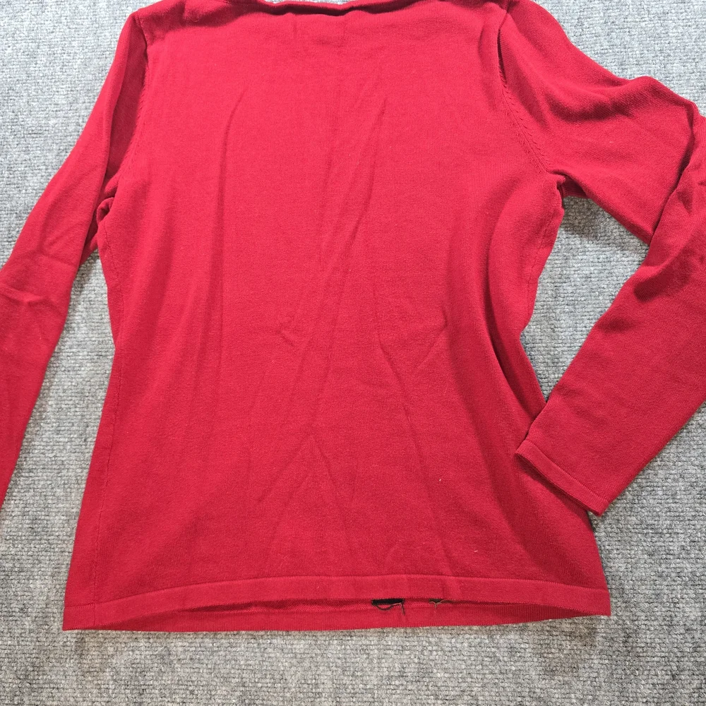Ralph Lauren Vibrant Red Cotton Sweater Sz M - Picture 7 of 7